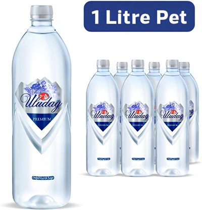 Uludağ Premium Su, 1 Litre Pet Şişe, 12li Paket