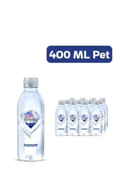 Uludağ Premium Su Pet Şişe, 400 ml, 12li Paket