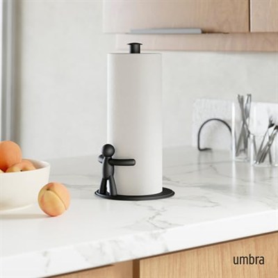 Umbra Buddy Mutfak Kağıdı Tutucusu, Siyah, Ayaklı, Zewa Rulo Tutucu ve Kağıt Havlu Tutucu, Mutfak Bezleri İçin