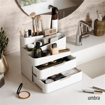 Umbra Glam Büyük Düzenleyici, Beyaz/Gri