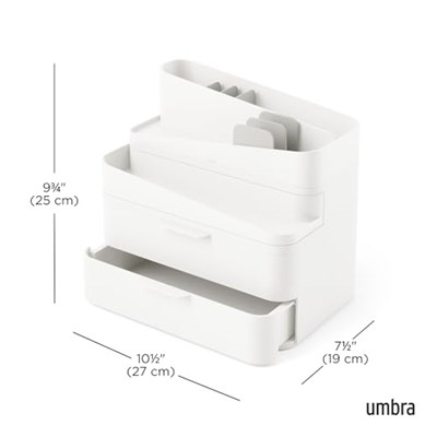Umbra Glam Büyük Düzenleyici, Beyaz/Gri