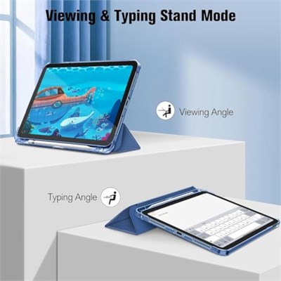 UnDePlus iPad 11.Nesil A16 11inç/10.Nesil 10.9inç ile uyumlu Kılıf Flip Cover Kalem Bölmeli PC Case Lacivert - Seçenekler: iP Air 4 10.9, iP Air 5 10.9, Glx S10FEPLUS...