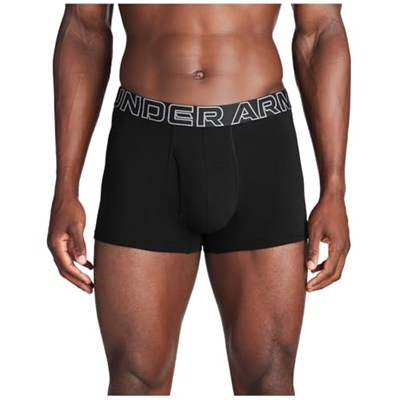 Under Armour Erkek Performans Pamuk 3 inç 3lü Paket Katı Boxer Külot
