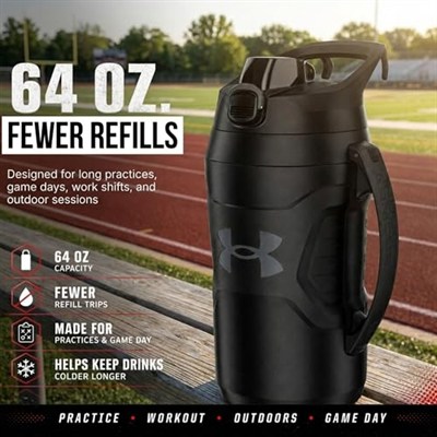 Under Armour Playmaker Jug - 1L900 Unisex Yetişkin Matara Black/Black Tek Beden