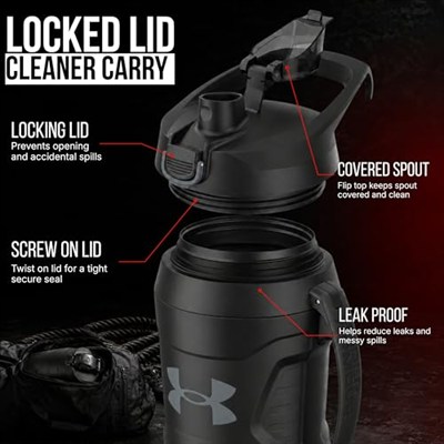 Under Armour Playmaker Jug - 1L900 Unisex Yetişkin Matara Black/Black Tek Beden