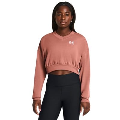 Under Armour Rakip Terry Büyük Boy Kırpılmış Bisiklet Yaka Sweatshirt Sweatshirt Kadın