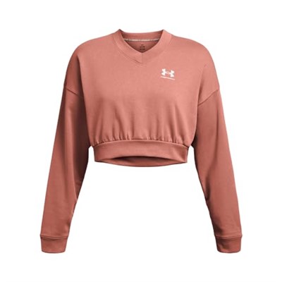 Under Armour Rakip Terry Büyük Boy Kırpılmış Bisiklet Yaka Sweatshirt Sweatshirt Kadın