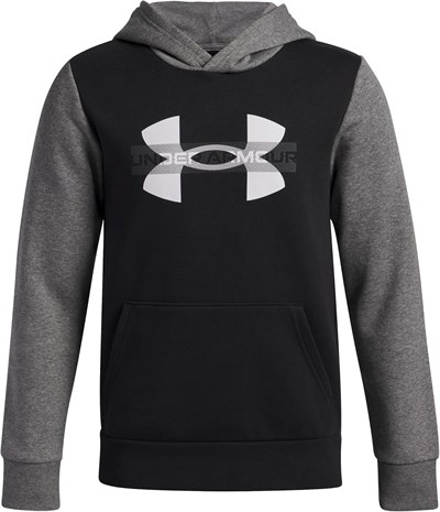 Under Armour Rival Fleece Colorblock Graphic Hoodie (Big Kids) Kapüşonlu Sweatshirt Erkek çocuk