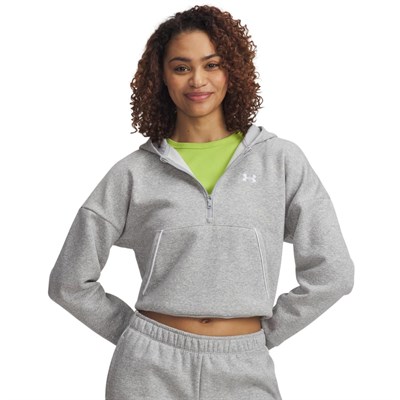 Under Armour Rival Fleece Piped Half Zip Hoodie Sweatshirt Kadın