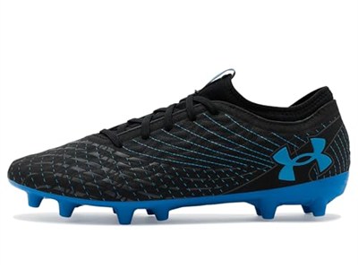 Under Armour UA U Magnetico Select 5 FG Unisex Yetişkin Futbol Ayakkabısı Black/Castlerock/Blue Atlantis