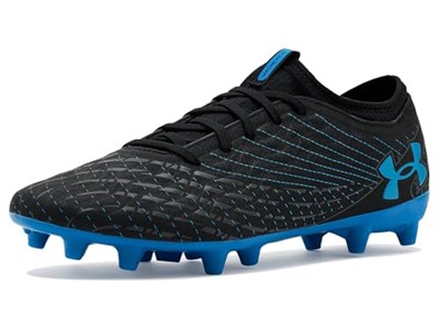 Under Armour UA U Magnetico Select 5 FG Unisex Yetişkin Futbol Ayakkabısı Black/Castlerock/Blue Atlantis