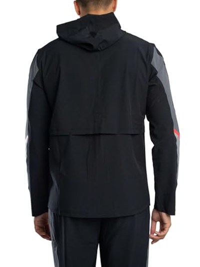 Under Armour UA Velociti Storm Hooded Jkt Erkek Ceket Black/Castlerock/Reflective