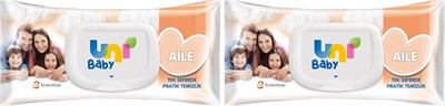 Uni Baby Aile Islak Mendil 12x90 1080 Yaprak (2 paketi) - Seçenekler: 12*90 Yaprak, 12*90 Yaprak (2 paketi)