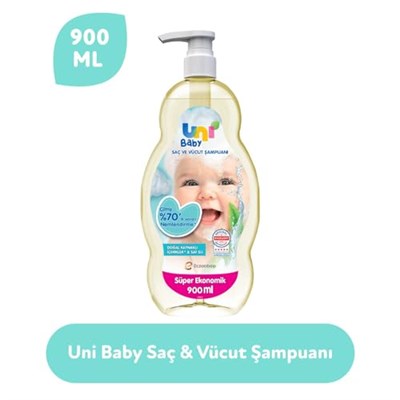 Uni Baby Saç ve Vücut Şampuanı 900 ml - Seçenekler: 900 ml, 900 ml 2li paket