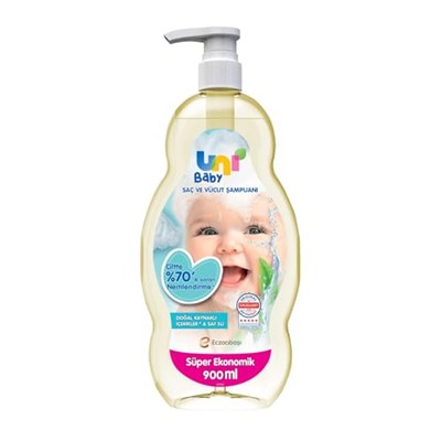 Uni Baby Saç ve Vücut Şampuanı 900 ml - Seçenekler: 900 ml, 900 ml 2li paket