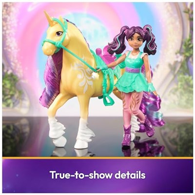 Unicorn Academy AVA ve Tek Boynuzlu At Leaf seti – Sevilen Netflix dizisinden yaklaşık 12 cm orijinal figürler,4 yaş+ için