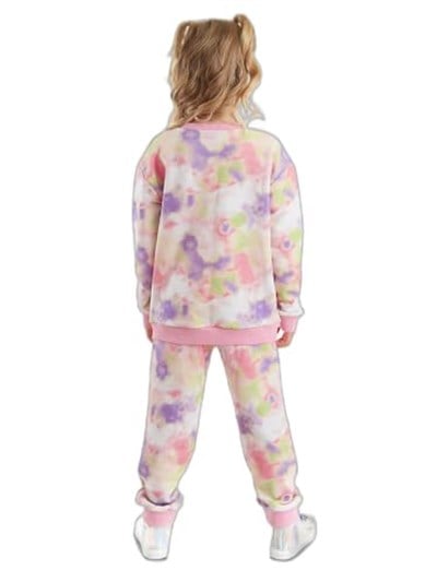 Unicorn Batik Desenli Kız Çocuk Eşofman Takım