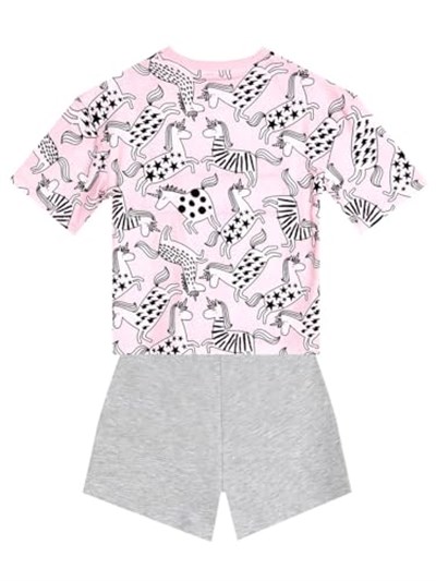 Unicorn Gang Kız Çocuk T-Shirt Şort Takım