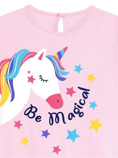 Unicorn Magic Kız Çocuk Pembe Elbise