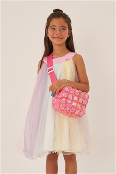 Unicorn Postacı Çanta, Pembe, Baloncuklu, Çocuk Çantası