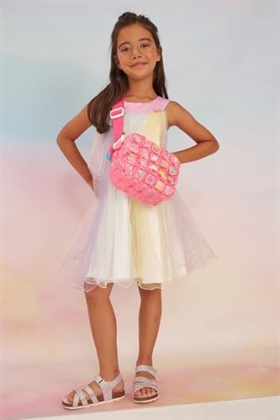 Unicorn Postacı Çanta, Pembe, Baloncuklu, Çocuk Çantası