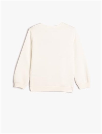 Unicorn Sweatshirt Uzun Kollu Bisiklet Yaka Baskılı
