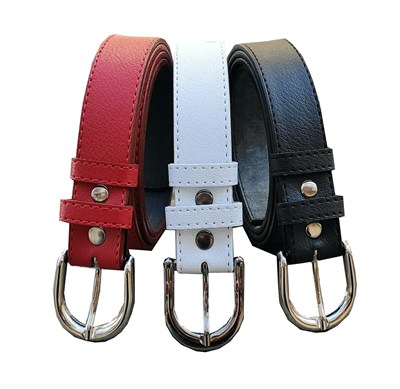 Unisex 3lü Çocuk Deri Kot ve Kumaş Pantolon Kemeri
