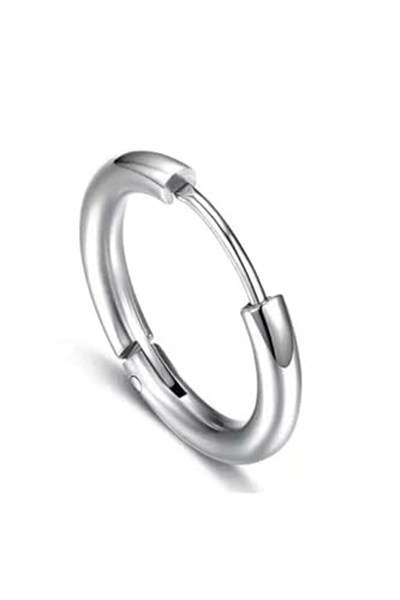 Unisex Cerrahi Çelik Gümüş Renk 12 mm Halka Küpe