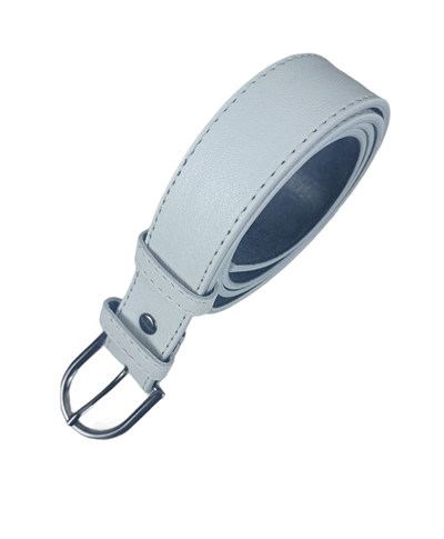 Unisex Çocuk Beyaz Kot ve Kumaş Pantolon Kemeri