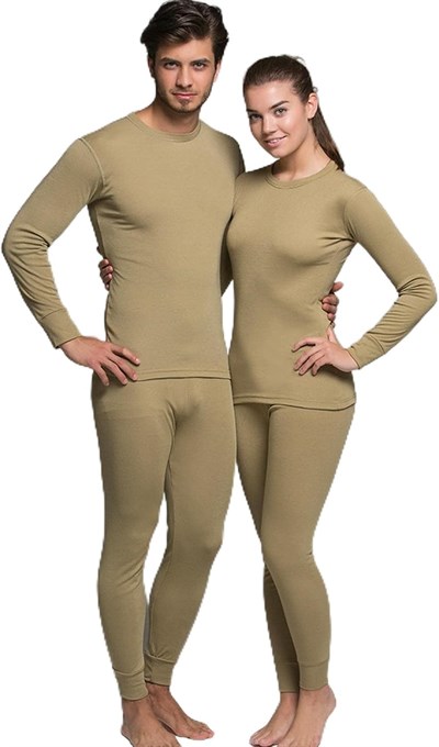 Unisex Haki Active Yetişkin Termal İçlik Takım