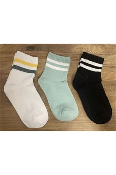 Unisex Kolej Çorap 3 Çift-1