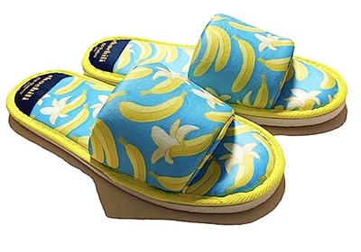 Unisex Muz Desenli Önü Açık Ev Terliği(38-39)