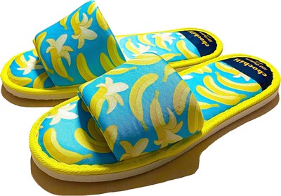 Unisex Muz Desenli Önü Açık Ev Terliği(38-39)