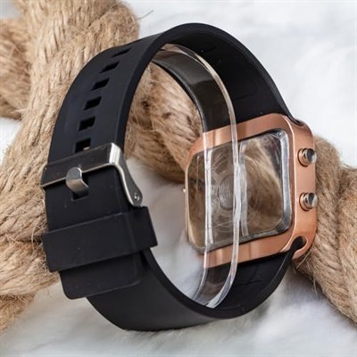 Unisex Rose Renk Siyah Silikon Kordon Dijital Led Kadın Kol Saat ST-303697