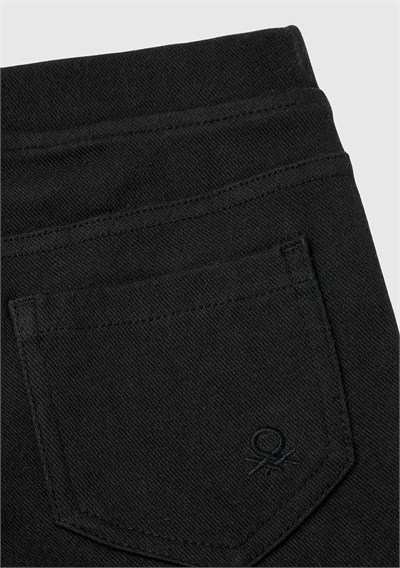 United Colors of Benetton Arka Cebi Logo İşlemeli Beli Lastikli Dar Kesim Pantolon Pantolon Kız çocuk
