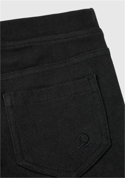 United Colors of Benetton Arka Cebi Logo İşlemeli Beli Lastikli Dar Kesim Pantolon Pantolon Kız çocuk