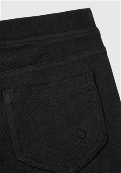 United Colors of Benetton Arka Cebi Logo İşlemeli Beli Lastikli Dar Kesim Pantolon Pantolon Kız çocuk