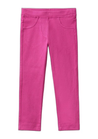 United Colors of Benetton Arka Cebi Logo İşlemeli Beli Lastikli Dar Kesim Pantolon Pantolon Kız çocuk