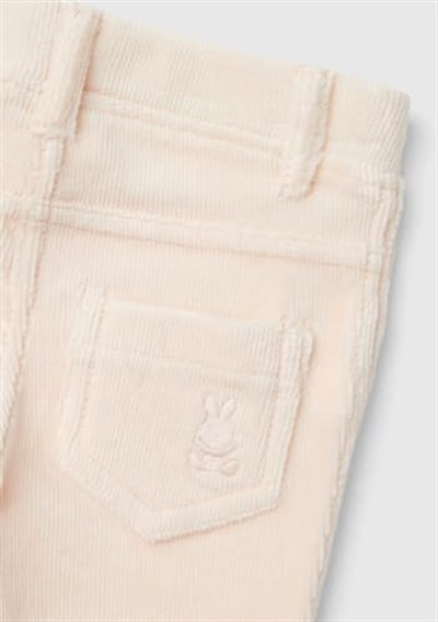 United Colors of Benetton Arka Cebi Tavşan İşlemeli Sahte Cepli Pantolon Kot Pantolon Bebek