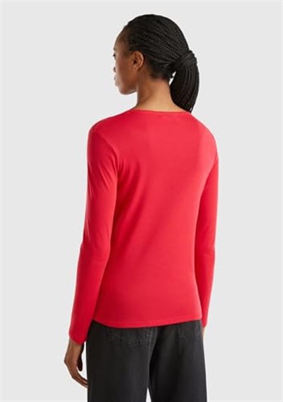 United Colors of Benetton Basic Bisiklet Yaka Uzun Kollu T-Shirt T-Shirt Kadın