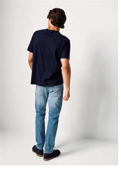 United Colors of Benetton Bisiklet Yaka Slub Tshirt T-Shirt Erkek