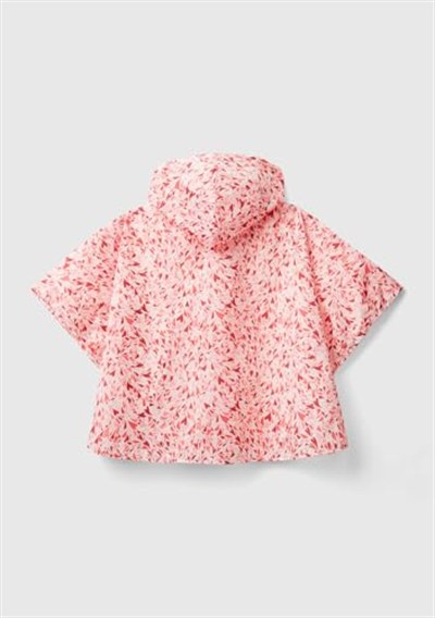 United Colors of Benetton Erkek Çocuk Pembe Mix Panço Yağmurluk