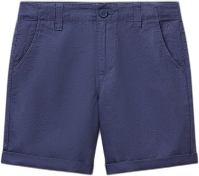 United Colors of Benetton Erkek Çocuk Lacivert Paçası Kıvrılmış Regular Fit Bermuda Şort, Lacivert, 10-11 Yaş