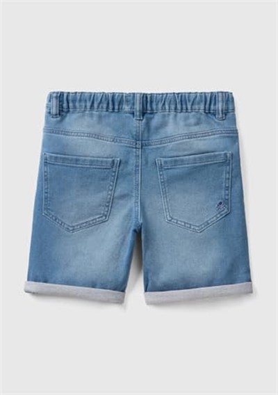 United Colors of Benetton Erkek Çocuk Logolu Rahat Denim Şort