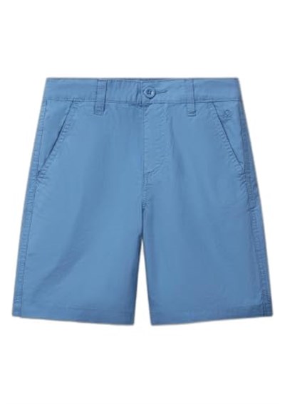 United Colors of Benetton Erkek Çocuk Beyaz Cepli Regular Fit Denim Bermuda Şort