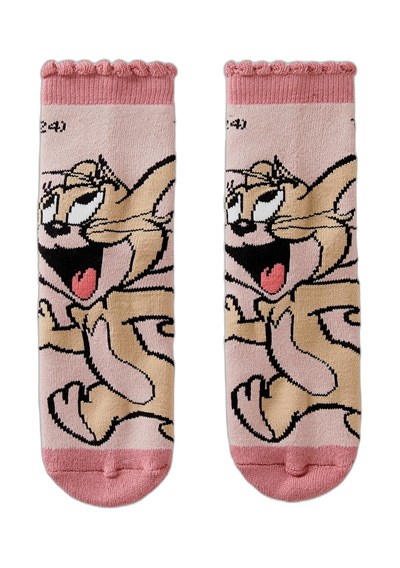 United Colors of Benetton Erkek Çocuk Tom ve Jerry Baskılı Uzun Soket Çorap, 624A6AO30703I