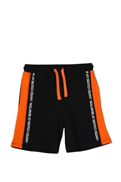 United Colors Of Benetton Erkek Çocuk Şort BNT-B21358 Siyah 10-11 Yaş