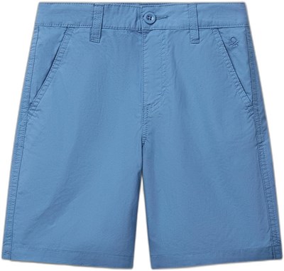United Colors of Benetton Erkek Çocuk Beyaz Cepli Regular Fit Denim Bermuda Şort