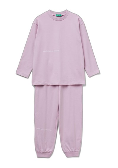 United Colors Of Benetton Erkek Çocuk Logolu Düz Renk Pijama Takımı - Seçenekler: 7-8 Yıl, 18-24 Ay