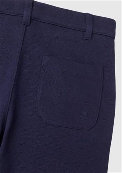 United Colors of Benetton Erkek Çocuk Lacivert Arka Cebi Logo İşlemeli Dört Cepli Eşofman Altı